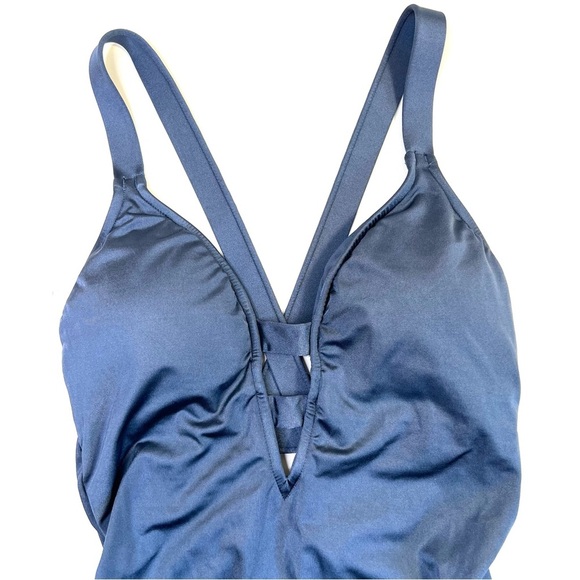 SEAFOLLY Active Deep V Maillot One-Piece Swimsuit in Blue Size AUS 10/ US 6 - Picture 5 of 8